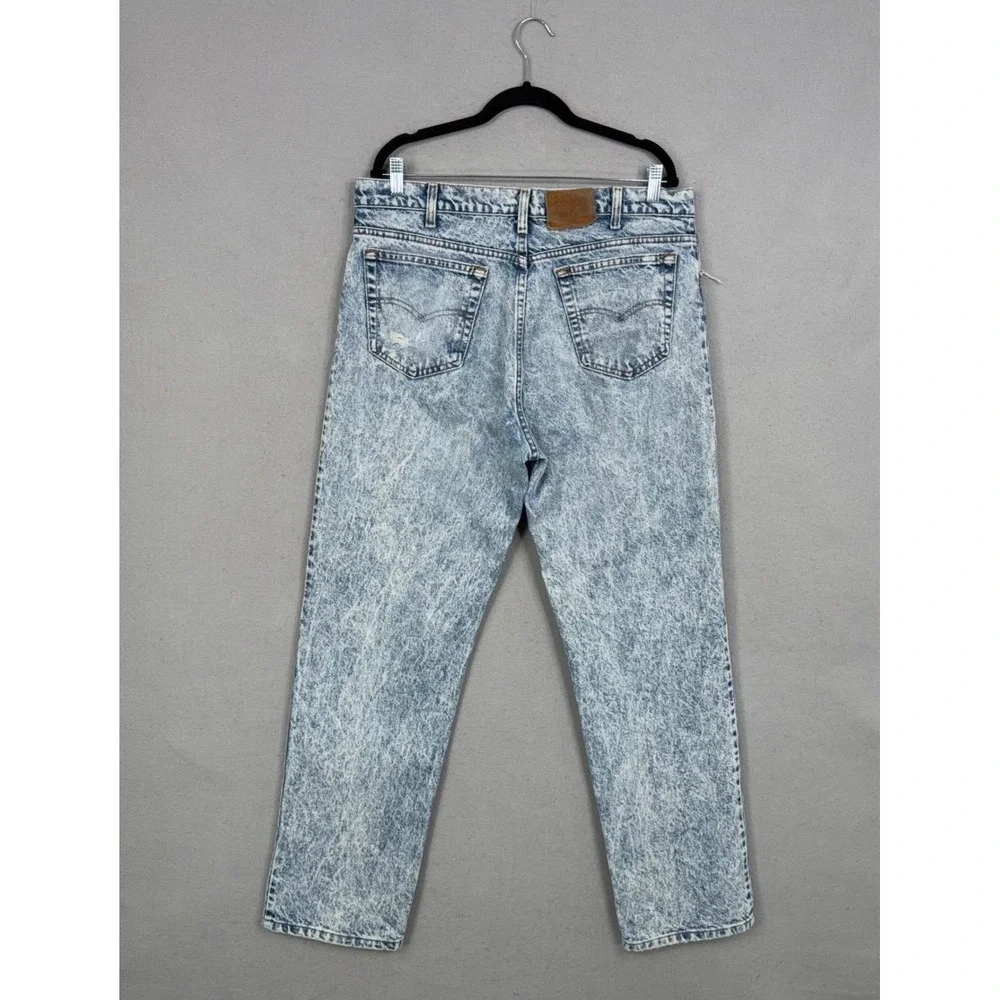 Vintage Levis Jeans Mens 38x32 Blue Acid Wash Distressed Relaxed Fit 90s 540